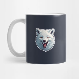 Smiling arctic fox head Mug